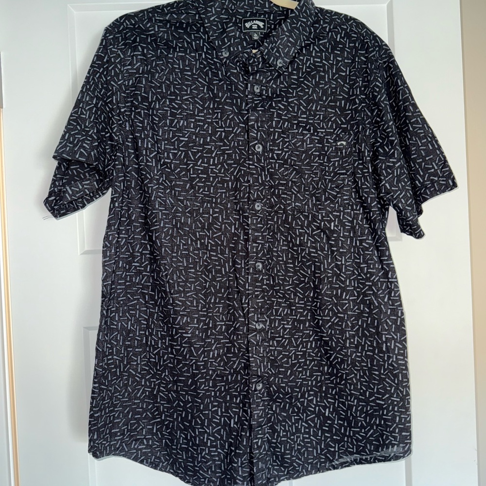 Billabong Black and White Patterned Men's Shirt
